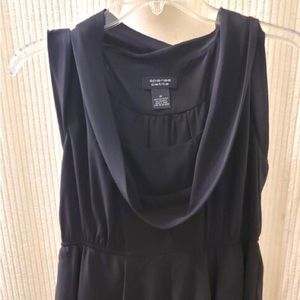 Spense Petite Black Ruffle Sleeveless Dress